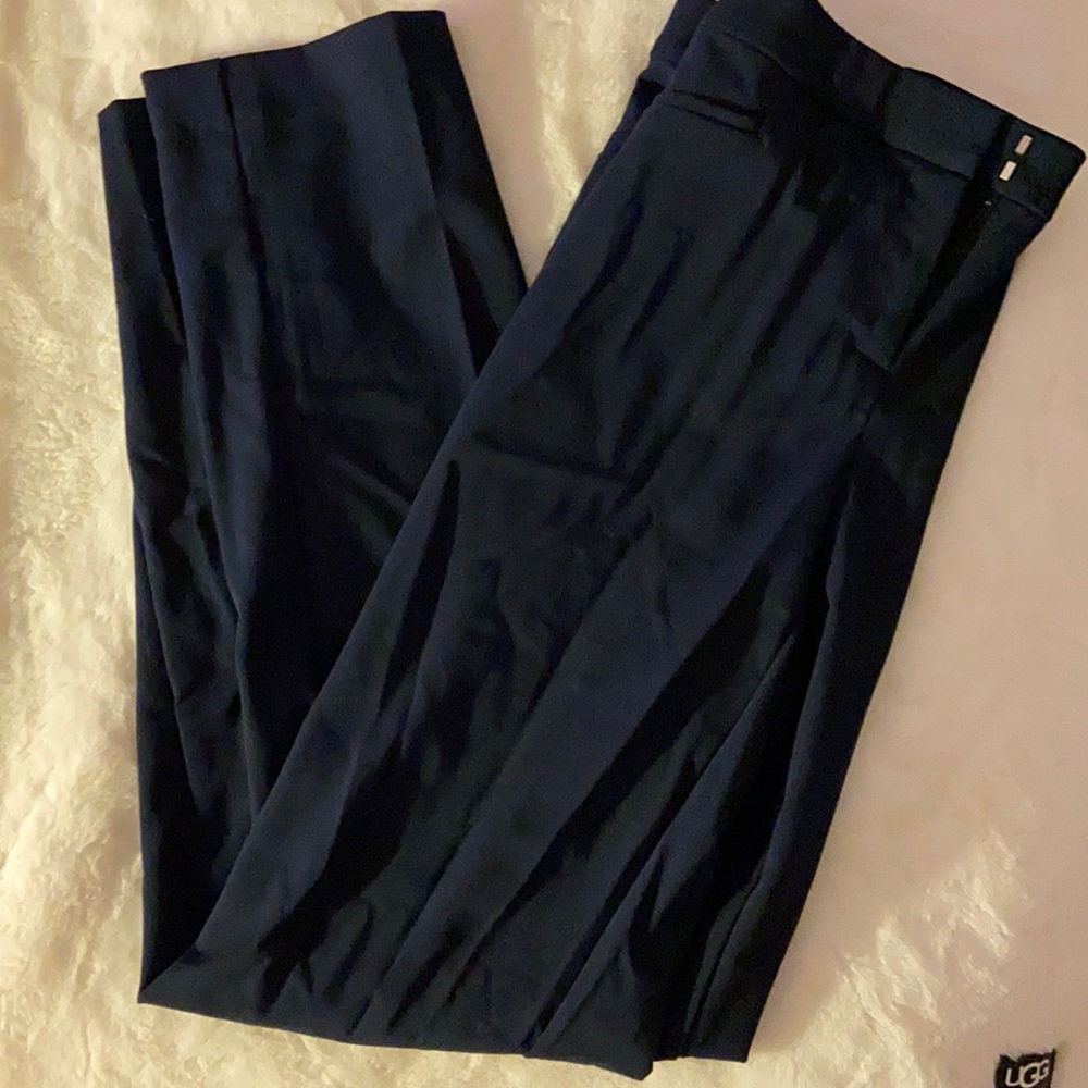 Dark navy blue straight leg work pants